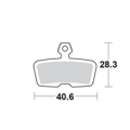 Motomaster Brake pad bicycle Organic Pro: Avid Code R, Sram Guide RE