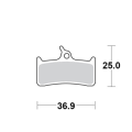 Motomaster Brake pad bicycle Organic: Shimano XT BR-M755, Grimeca System