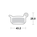 Motomaster Brake pad bicycle Organic: Formula B4, 4 Racing