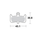 Motomaster Brake pad bicycle Organic: Hayes Dominion A4