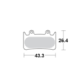 Motomaster Brake pad bicycle Organic: Hope Mono 6