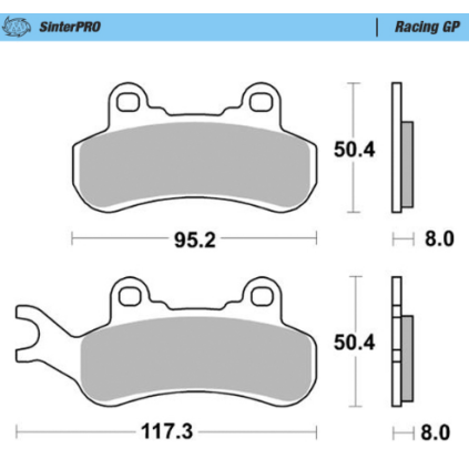 Motomaster Brake pads Racing GP: ATV/UTV