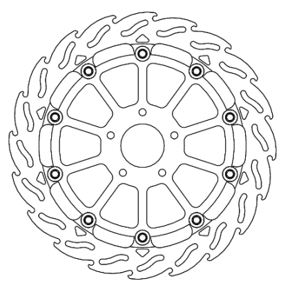 Motomaster Racing Flame front disc left KTM: 690 Duke, 890 R