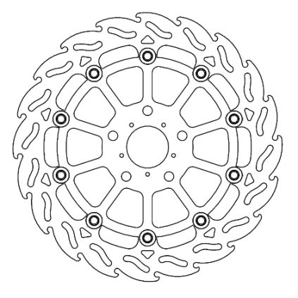 Motomaster Flame front disc right: Honda CB500X 2022