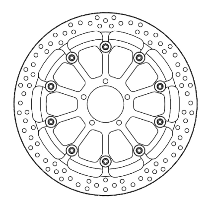Motomaster Prof. Halo front disc KTM: Super Duke R (T-floater 320x6.0x31mm)