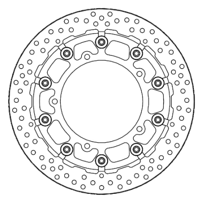 Motomaster Prof. Halo front disc Yamaha: R3, R7 (T-floater 298x6.0x37mm)