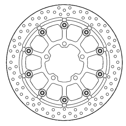 Motomaster Prof. Halo front disc Triumph: Speed Triple 765 RS (T-floater 310x6.0