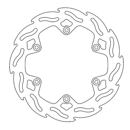 Motomaster Flame rear disc Yamaha: YZ450F Factory (Ø220x4.4mm)