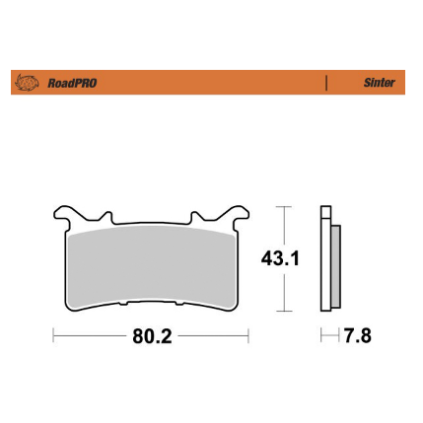 Motomaster Brake pad RoadPRO Sinter front