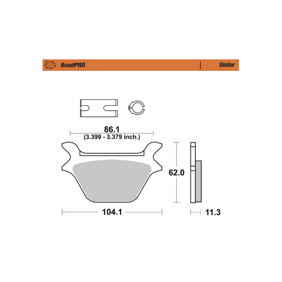 Motomaster Brake pad RoadPRO Sinter rear