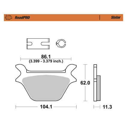 Motomaster Brake pad RoadPRO Sinter rear