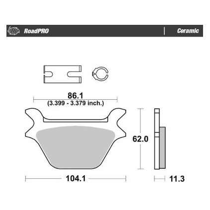 Motomaster Brake pad RoadPRO Ceramic