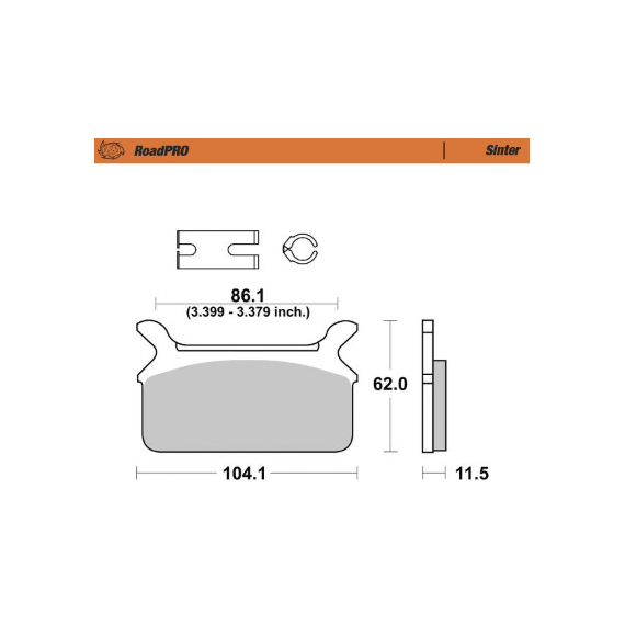 Motomaster Brake pad RoadPRO Sinter rear