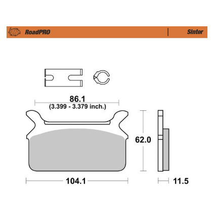 Motomaster Brake pad RoadPRO Sinter rear