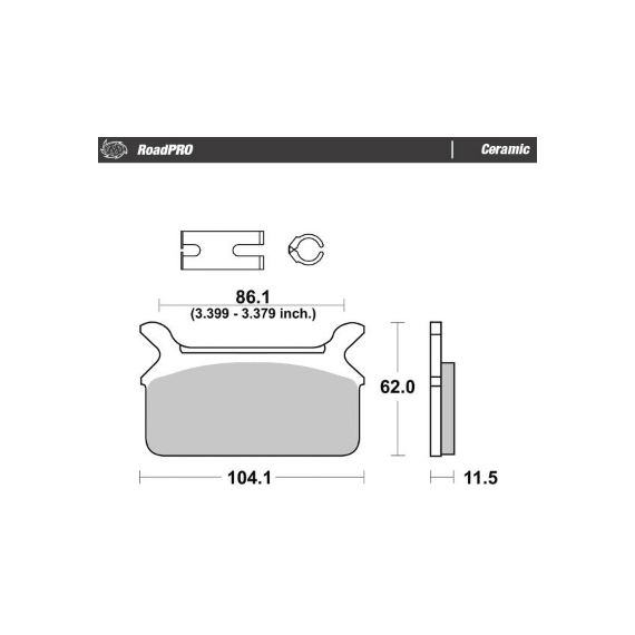 Motomaster Brake pad RoadPRO Ceramic