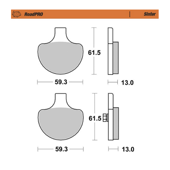 Motomaster Brake pad RoadPRO Sinter front