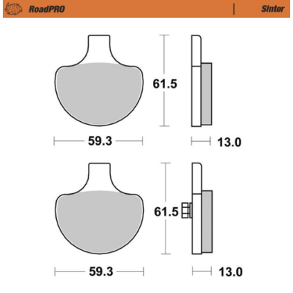 Motomaster Brake pad RoadPRO Sinter front