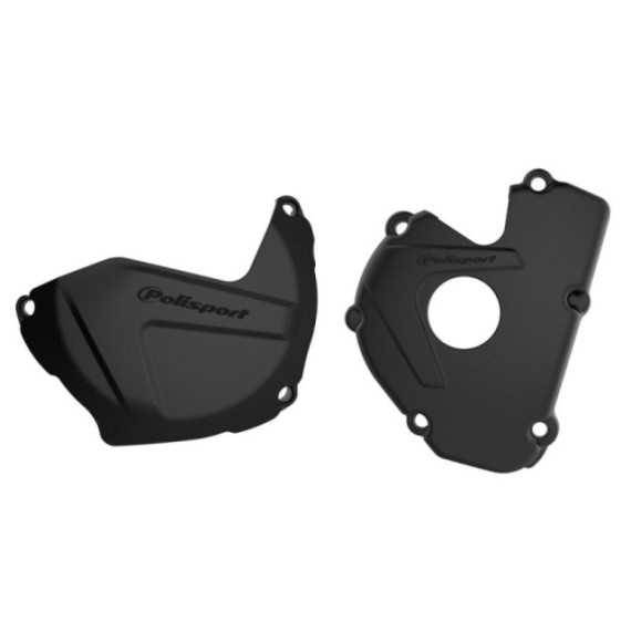 Polisport Kit Clutch+Ignition cover protector KX250F (17->) Black (28)