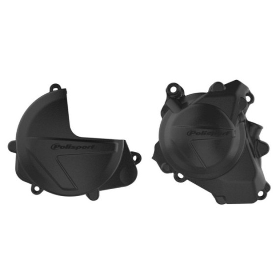 Polisport Kit Clutch+Ignition cover protector CRF450R (17->) Black (24)