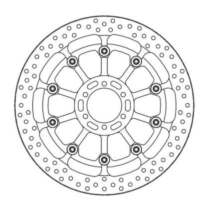 Moto-Master Prof. Halo Brakedisc front Aprilia: RSV4 RF/RR 2017--> (T-floater 32