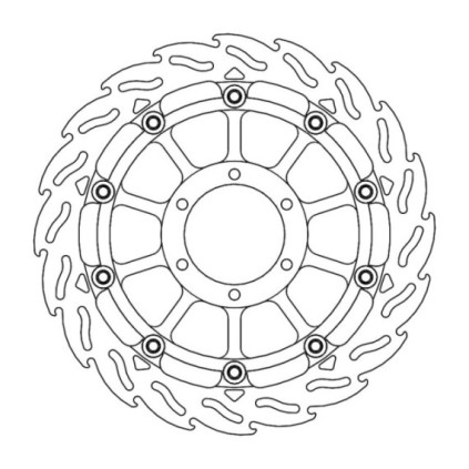 Moto-Master Racing Flame Brakedisc front right BMW: S1000RR K67 2019--> HP/Carbo