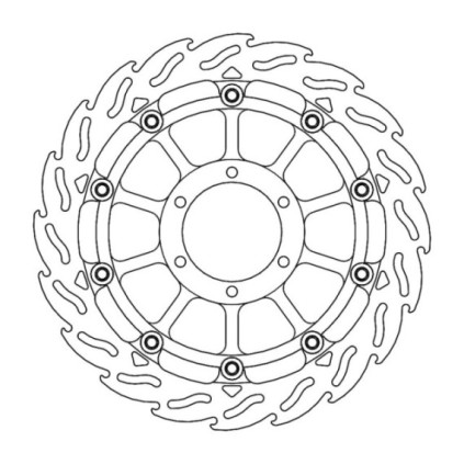 Moto-Master Racing Flame Brakedisc front left BMW: S1000RR K67 2019--> HP/Carbon