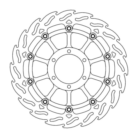 Moto-Master Flame Brakedisc front left BMW: S1000RR K67 2019--> HP/Carbon wheel