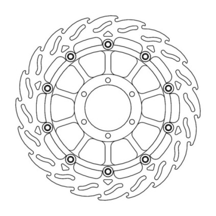 Moto-Master Flame Brakedisc front left BMW: S1000RR K67 2019--> HP/Carbon wheel
