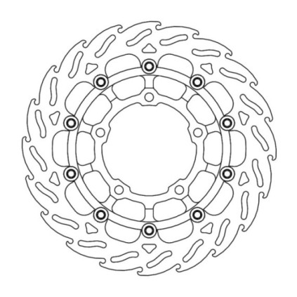 Moto-Master Flame Brakedisc front left Honda: CB650R/CBR650R 2019-->