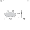 Moto-Master Brakepads Polaris rear: Scrambler/Sportsman 500 