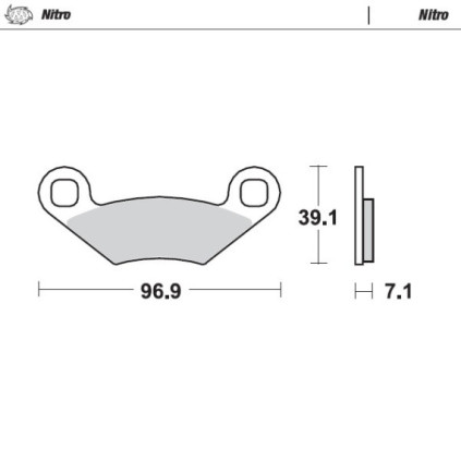 Moto-Master Brakepads Polaris front: E Trail Blazer 2008>, Outlaw MXR 2008>, E