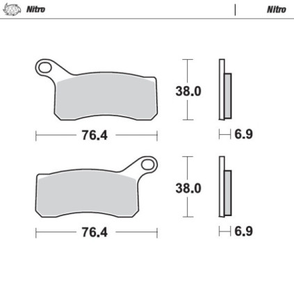 Moto-Master Brakepads KTM front: XC450/525 2008>, SX505 2010>