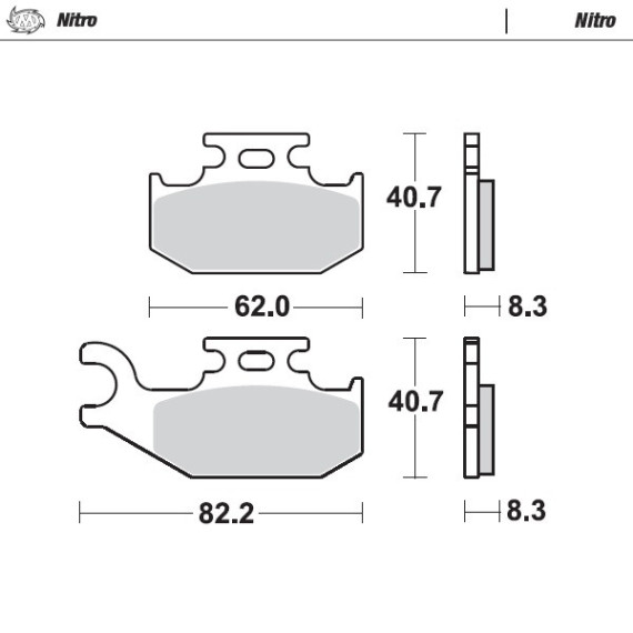 Moto-Master Brakepads Suzuki front: (K)LT-A/F400 Kingquad 2008>, LT-A450/500 Ki