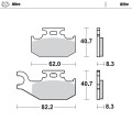 Moto-Master Brakepads Suzuki front: (K)LT-A/F400 Kingquad 2008>, LT-A450/500 Ki