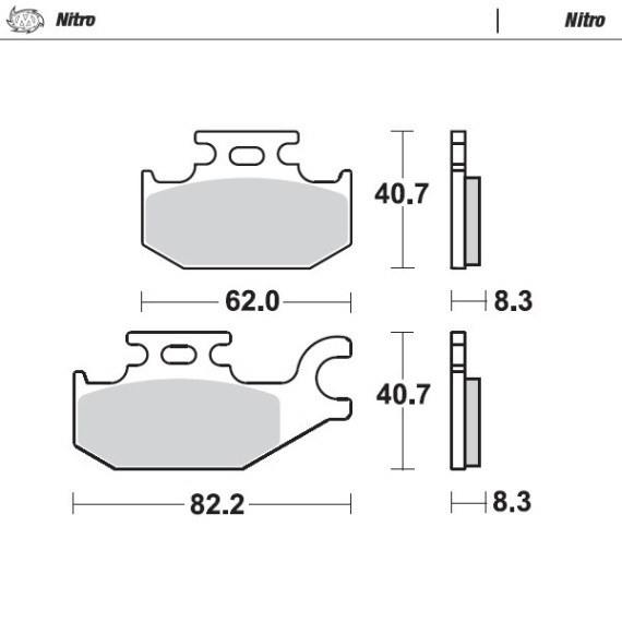 Moto-Master Brakepads Suzuki front: (K)LT-A/F400 Kingquad 2008>, LT-A450/500 Ki