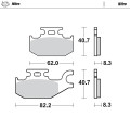 Moto-Master Brakepads Suzuki front: (K)LT-A/F400 Kingquad 2008>, LT-A450/500 Ki