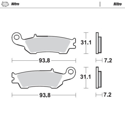 Moto-Master Brakepads Yamaha front: YZ125/250 2008>, front YZF250 2007>, front 