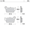 Moto-Master Brakepads Yamaha rear: YZ(F)125/250/450 2003>, Kawasaki rear: KXF25