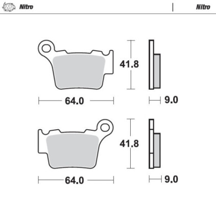 Moto-Master Brakepads Husaberg rear: all models 2009>, KTM rear: SX/SXF 2003>, 