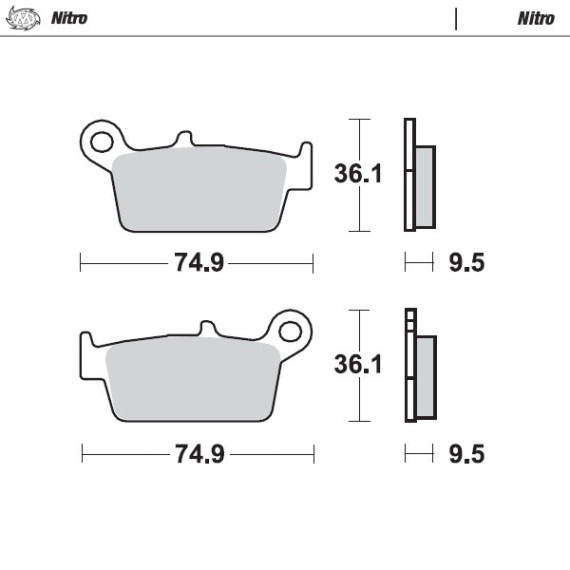 Moto-Master Brakepads Honda: rear CR80/85, CR125/250/500 