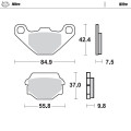 Moto-Master Brakepads Kawasaki: rear KLR650 1989-2003, Husaberg all models 