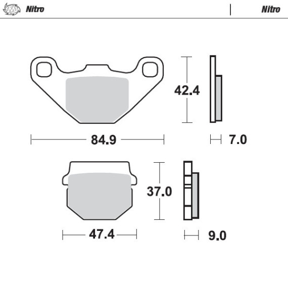 Moto-Master Brakepads Kawasaki: KX80/100 