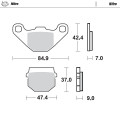 Moto-Master Brakepads Kawasaki: KX80/100 