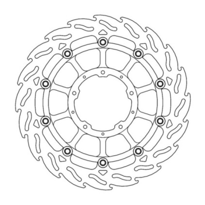 Moto-Master Flame Brakedisc front right Honda: CBR1000RR Fireblade, SP 2017-->