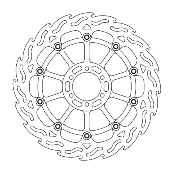 Moto-Master Flame Brakedisc front left Aprilia: RSV4 RF/RR, Tuono V4 2017-->