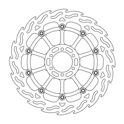 Moto-Master Flame Brakedisc front left Aprilia: RSV4 RF/RR, Tuono V4 2017-->
