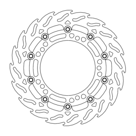 Moto-Master Flame Brakedisc front left Kawasaki: Z650/900, Ninja 650 2017-->