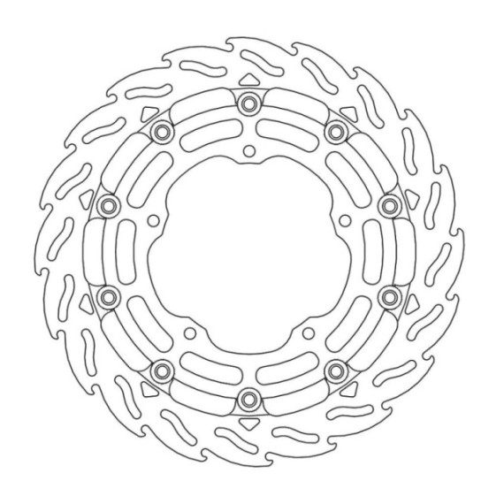 Moto-Master Racing Flame Brakedisc front right Yamaha: YZF R1 2015->