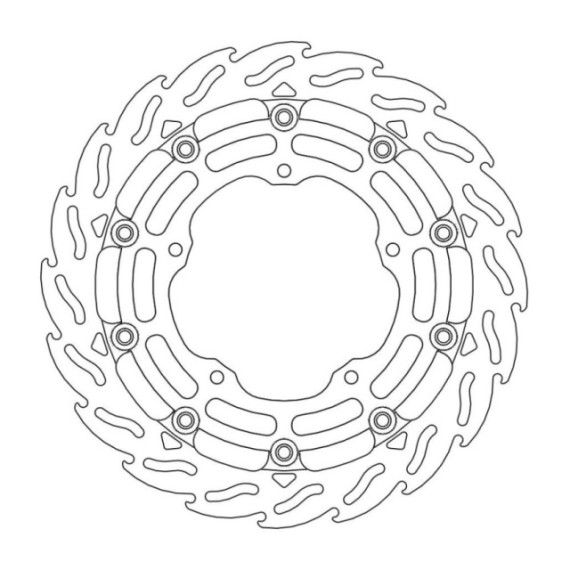 Moto-Master Racing Flame Brakedisc front left Yamaha: YZF R1 2015->