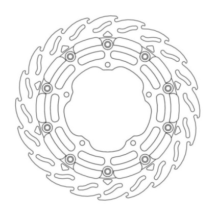 Moto-Master Racing Flame Brakedisc front left Yamaha: YZF R1 2015->